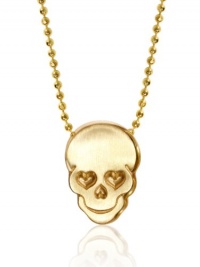 Alex Woo Little Rock Star Yellow Skull Pendant Necklace