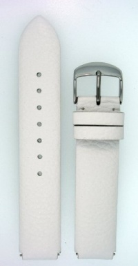 Fits Philip Stein Size 1 18mm White Calf Leather Watchband with Spring Bars By JP Leatherworks