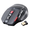 HDE® 1000/1600/2000dpi Perfect Gaming Layout Durable High Speed Black Wireless Gaming Mouse 2.4GHz