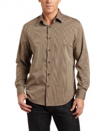 Perry Ellis Men's Long Sleeve Bold Stripe Woven Shirt