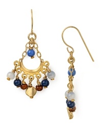 Bohemian style proves positively alluring with these beaded chandelier disc earrings from Lauren Ralph Lauren. This eclectic pair is designed to catch the light and glances.