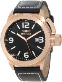 Invicta Men's 1112 Corduba Collection Black Dial Black Leather Watch