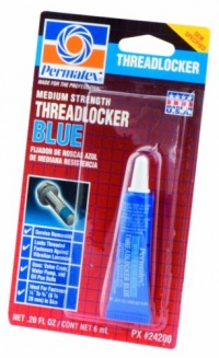 Permatex 24200 Medium Strength Threadlocker Blue, 6 ml