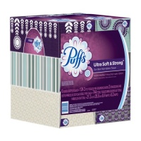 Puffs Ultra Soft & Strong Facial Tissues; 6 Family Boxes; 124 Tissues per Box