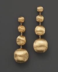 Bold, textured earrings in 18K yellow gold. From the Marco Bicego Africa Collection.