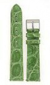 Ladies' Genuine Crocodile Watch Band Apple Green 18mm Watchband Built-In Spring Bars