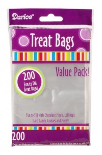 Darice 28-001V 3-Inch-by- 4-3/4-Inch Clear Treat Bag 200-Pieces