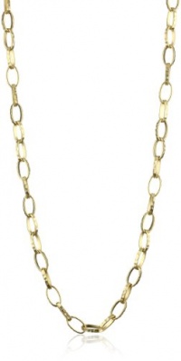 Kenneth Jay Lane 36 Satin Gold Small Link Necklace