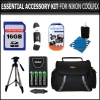 16GB Essential Accessory Package For Nikon Coolpix L120, L110, L100, L310, L810 Digital Camera Includes 16GB Memory, Case, Tripod, 4 AA High Capacity NIMH Rechargeable Batteries + Rapid Charger + Much More