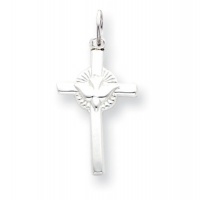 Sterling Silver Dove Cross Charm