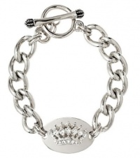 Juicy Couture Crown Id Bracelet Silver Color