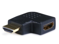 Monoprice HDMI Right Angle Port Saver Adapter (Male to Female) - 90 Degree - Vertical Flat Left