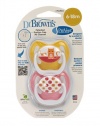 Dr. Brown's PreVent Design Pacifier, Girls, Stage 2,  6-18 Months