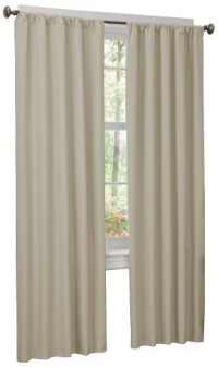 Maytex Micro Fiber Window 2-Pack Panels, 84 inches, Bone