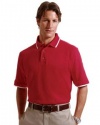 Harriton M210 Mens Short-Sleeve Pique Polo with Tipping