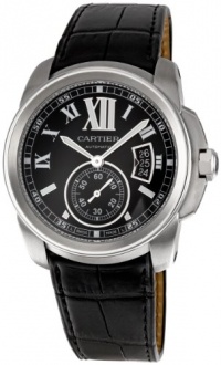 Cartier Men's W7100041 Calibre de Cartier Leather Strap Watch