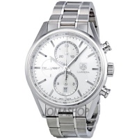 TAG Heuer Men's CAR2111.BA0720 Carrera Silver Dial Chronograph Steel Watch