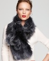 Fashion your winter wardrobe around Adrienne Landau's dramatically fierce fur scarf.