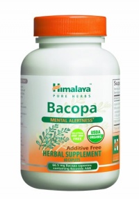 Himalaya Pure Herbs Bacopa, Mental Alertness, 60 Caplets, (Pack of 2)