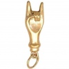 Mano Cornuto Charm 14k Gold 18mm