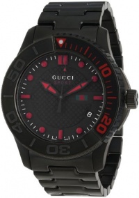 Gucci Men's YA126230 G-Timeless Dive Black IP Steel Bracelet Watch