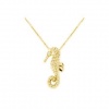 Meira T 14K Yellow Gold & Diamonds Seahorse Charm Necklace