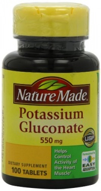 Nature Made Potassium Gluconate 550mg, 100 Tablets (Pack of 3)