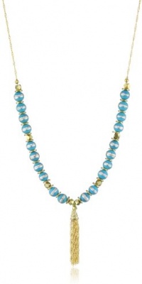 Vanessa Mooney Olivia Tassel Turquoise Necklace