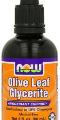 NOW Foods Olive Leaf Glycerite  18% Oleuropein , 2 ounce