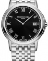 Raymond Weil Tradition Slim Stainless Steel Mens Watch Date Black Dial 5466-ST-00208