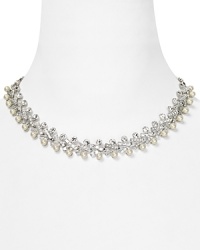 Refined yet fanciful, this crystal and pearl Carolee Lux collar necklace injects any look with polish. Style it with basics or set against something fancy.