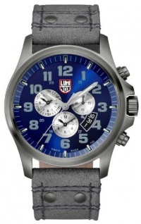 Luminox Men's 1883 Atacama Chronograph 1880 Series Blue Dial With Charcoal Leather Strap Watch