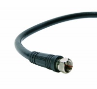 Leviton C6851-3E RG6 Coax Cable, Nickel Plated, 3-Feet, Black