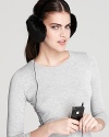 Stay plugged in even on bitter cold days with Surell's fur hearmuffs. Built-in speakers and a headphone jack with a microphone let you listen to music or make calls while keeping warm.