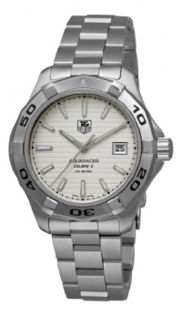 TAG Heuer Men's WAP2011.BA0830 Aquaracer Calibre 5 Silver Guilloche Dial Watch