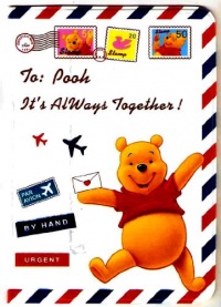 Pooh Bear Airmail Post Stamps Disney Passport Cover