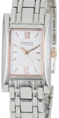 Caravelle by Bulova Women's 45L123 Beveled Edge Tank Case Watch