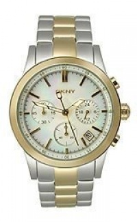 DKNY Chronograph Two-tone Bracelet Mother-of-pearl Dial Women's watch #NY8061