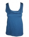 Alfani Petites Deep Teal Scoop Neck Stretcch Tank Top PXL