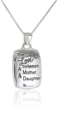 Sterling Silver The Love Between A Mother and Daughter Is Complicated, Noisy, Tender, Strong, Affectionate, Funny and Forever Reversible Pendant Necklace, 18