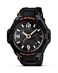 There's value in the shock. G-Shock's oversized watch is designed for maximum performance and style, boasting a bold dial and built-tough attitude.