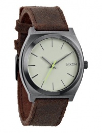 Nixon Men's Time Teller Analog Watch, Color: Gunmetal / Brown