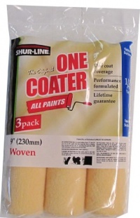 Shur-Line 07899S One Coat Smooth Roller Cover, 3-Pack