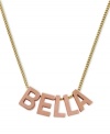 Beautiful. This pretty affirmation necklace from BCBGeneration features a Bella pendant in rose-gold tones. Chain crafted in gold tone mixed metal. Approximate length: 20 inches. Approximate drop: 1 inch.