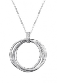 Effy Jewlery Pave Classica Diamond White Gold Circle Pendant, .30 TCW