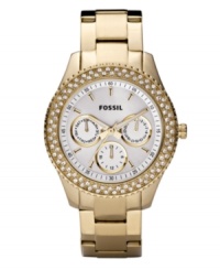 Inspired by menswear and glammed up with glitz, this Stella watch by Fossil is uniquely yours.