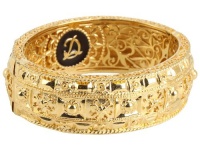 Delatori 18kt Yellow Gold Plated Pompeii Wide Bangle