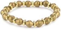 Vanessa Mooney Savanna Brass African Bicone and Gold Heishi Bracelet