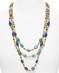 Give your look an imperial-style finish with this richly hued beaded necklace from Lauren Ralph Lauren.