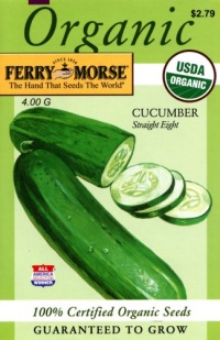 Ferry-Morse 3042 Organic Cucumber Seeds, Straight Eight (4 Gram Packet)